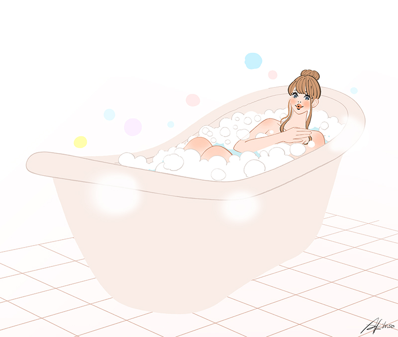 お風呂イラストレイン🚂 - イラスト無料素材