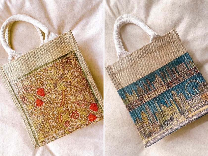 無印良品のジュートバッグ♡刺繡アレンジ - ミシン刺繍フェスティバルブログ