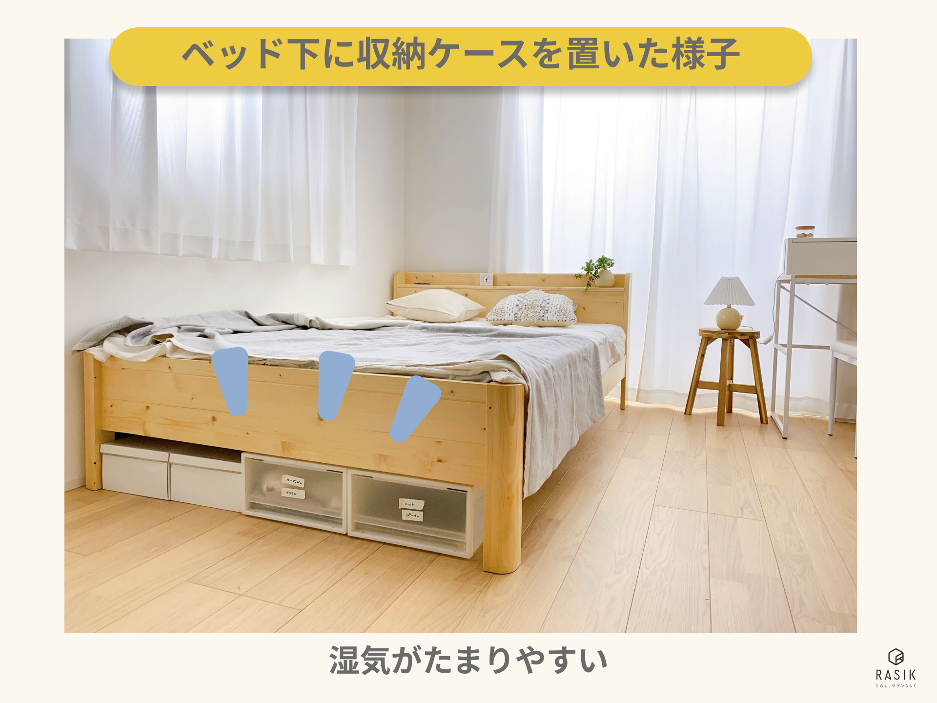 ベッド下収納アイデア37選！便利な蓋付きケースや無印の引き出しなどRoomClip mag暮らしとインテリアのwebマガジン