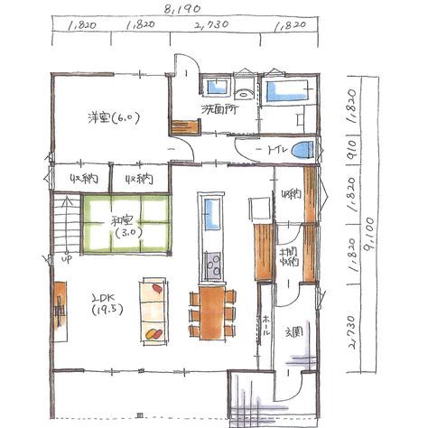 キッチンダイニングが横並びの間取り