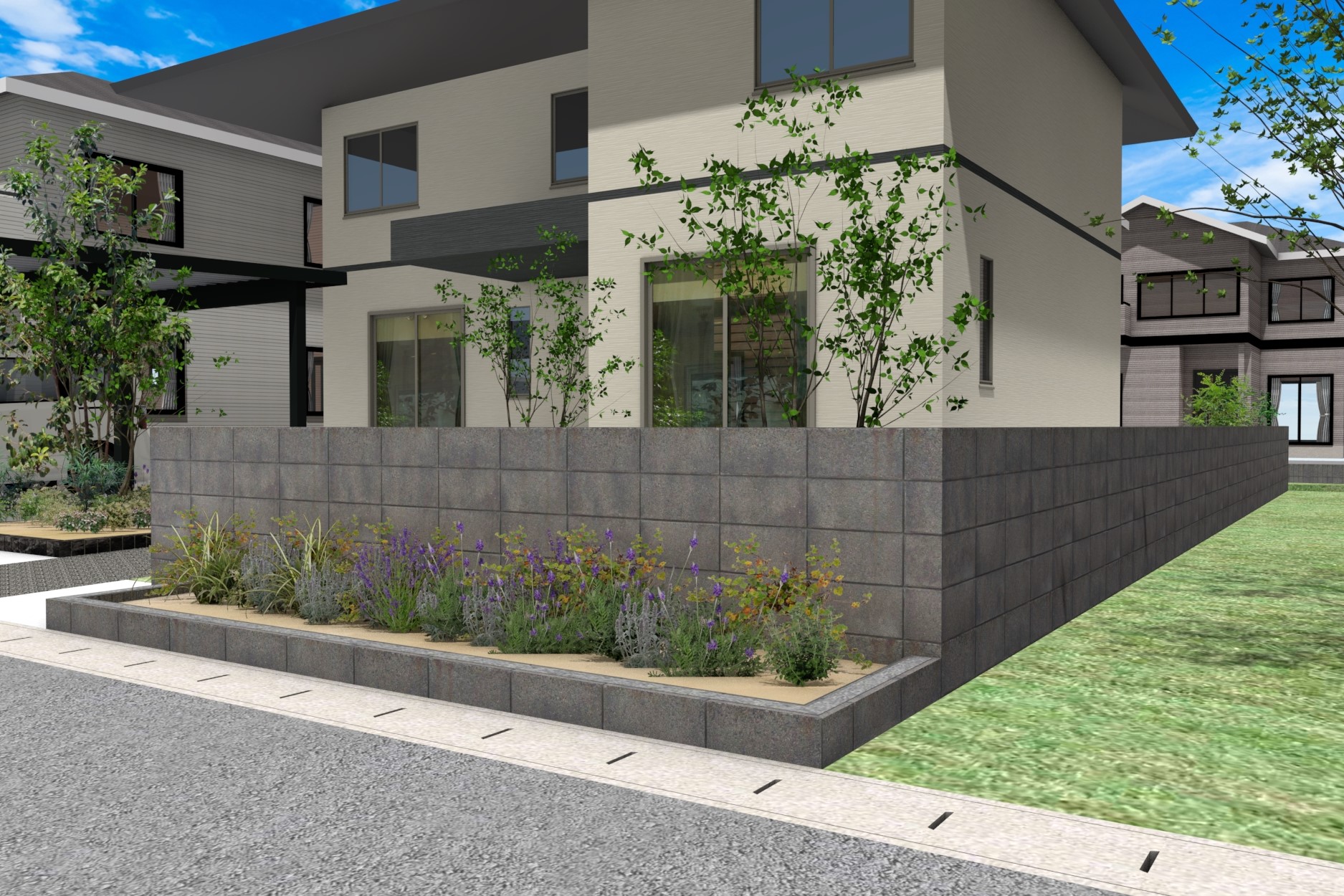 外構 ブロック塀でおしゃれな空間をつくるコツは？木津川市の外構工事専門店インター創建京都府から関西一円に対応