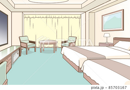 フリー素材 一人部屋３ 4枚背景イラストみんちりえ