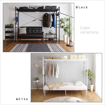 ベッド上を有効活用できる壁面ハンガーシェルフ 通販 ニッセン