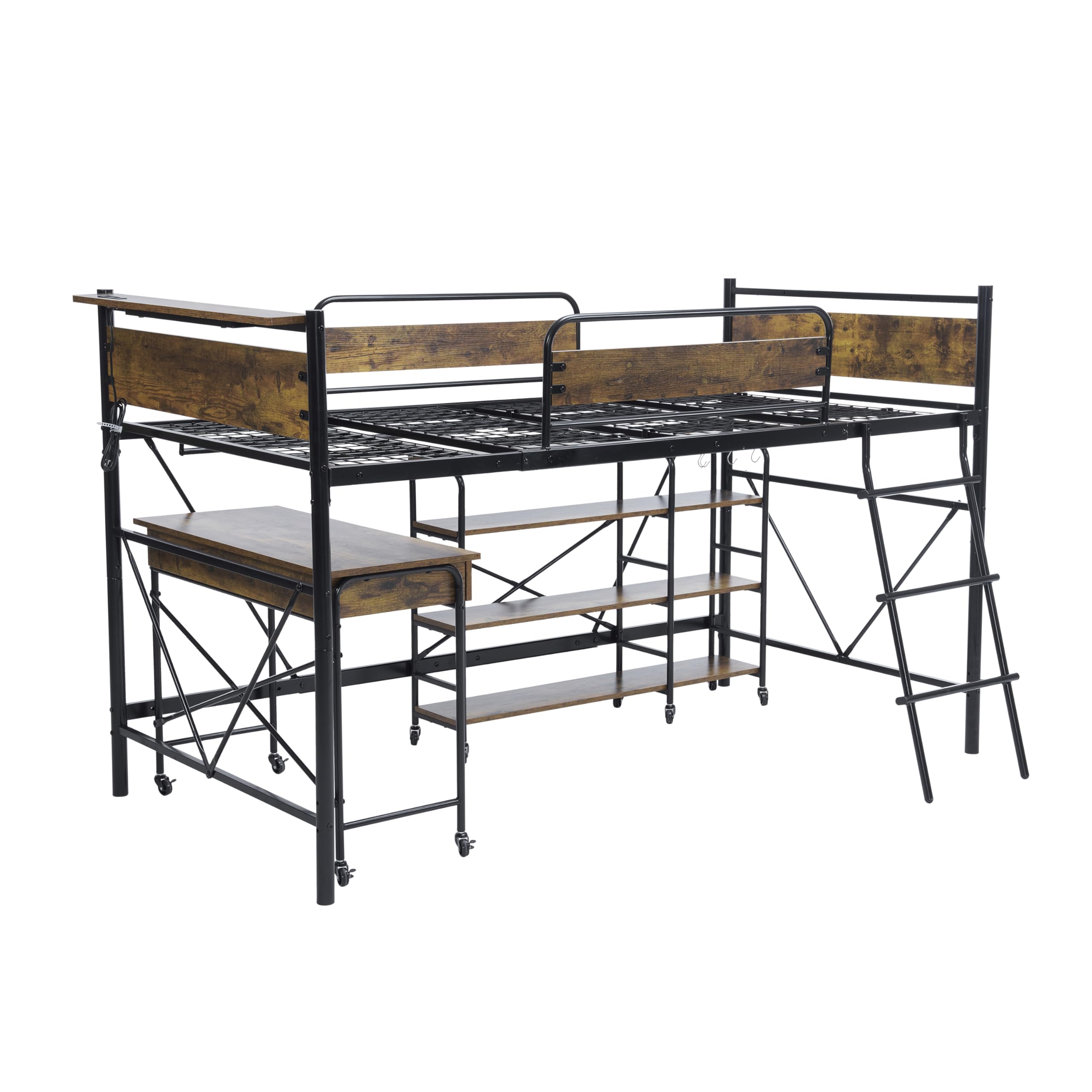 ロフトベッド ベッドフレーム シングルベッド 2段ベッド 収納付きベッド パイプベッド ロフトベッドロータイプ 大人 に取り外し可能 ロフトベッドシングル ハイタイプ 宮棚 2口コンセント付 収納 2WAY メッシュパイプ ベッド ロフト ベット フレーム 子供 大人