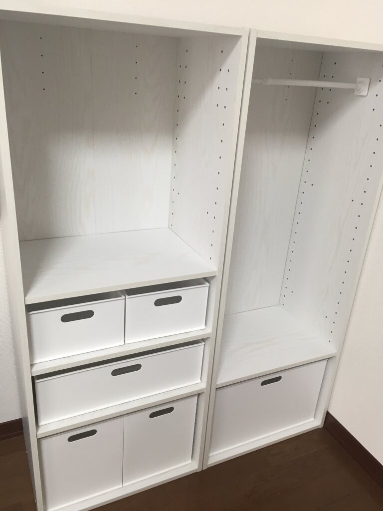 出産前準備 ニトリ×セリアで作る多機能でオシャレなベビークローゼット簡単DIYイトP夫婦のミニマム子育て研究室