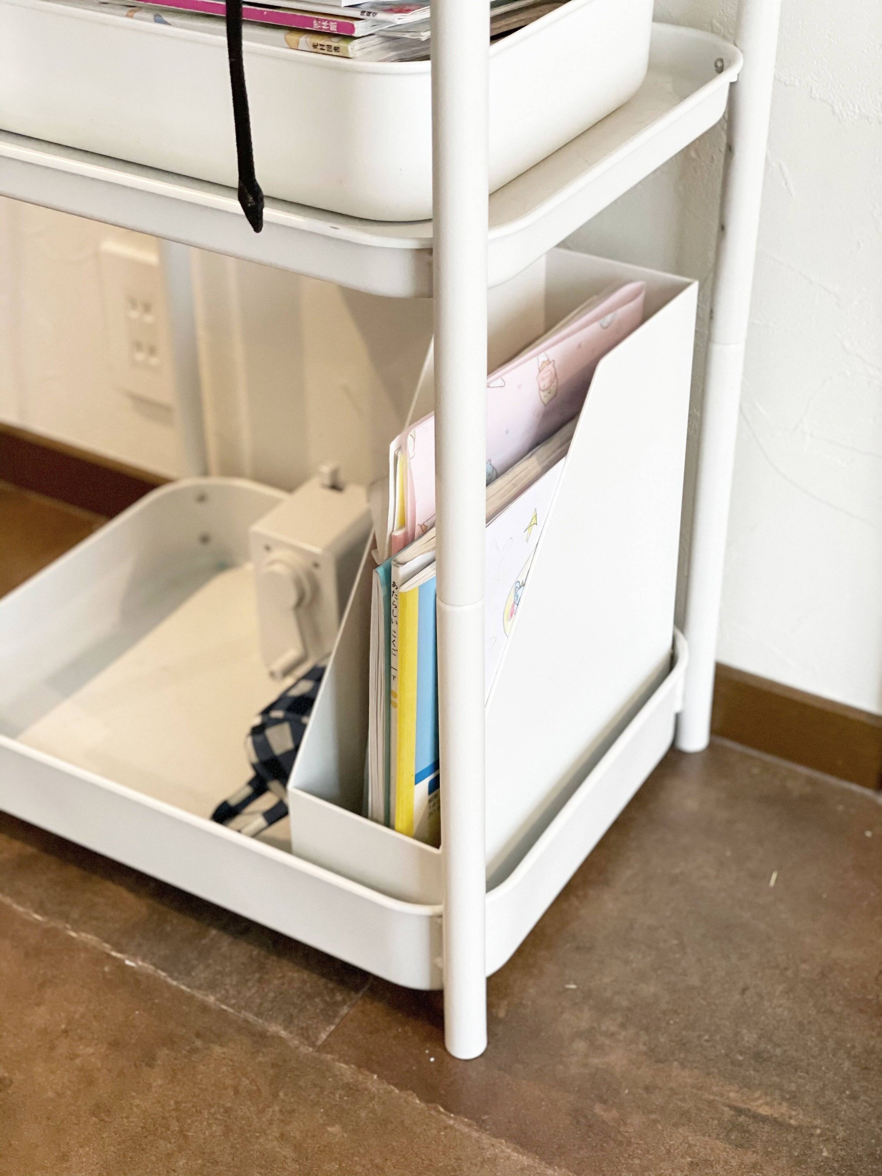 無印良品スタッキングシェルフにランドセルを収納しました。iwamayuここから整えるnote