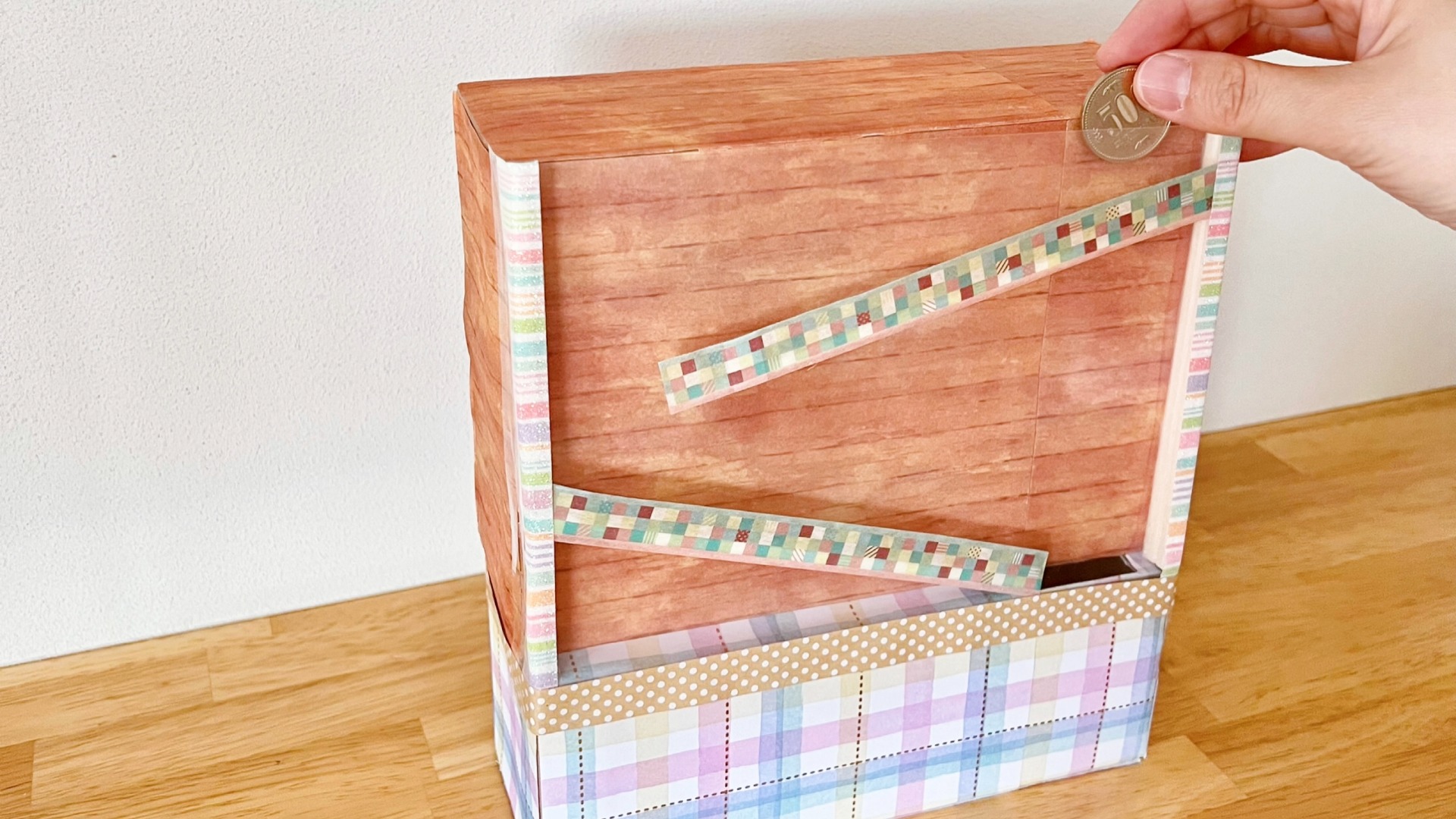 木工工作キット手作り貯金箱ログハウスポピュラータイプ