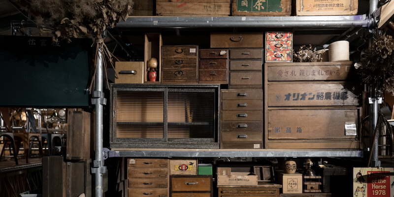 レトロ家具収納