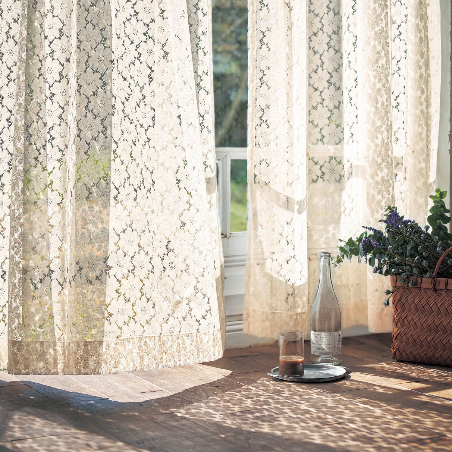 ヴィンテージ レースカーテン 刺繍 おしゃれ SweetCollection - メルカリ