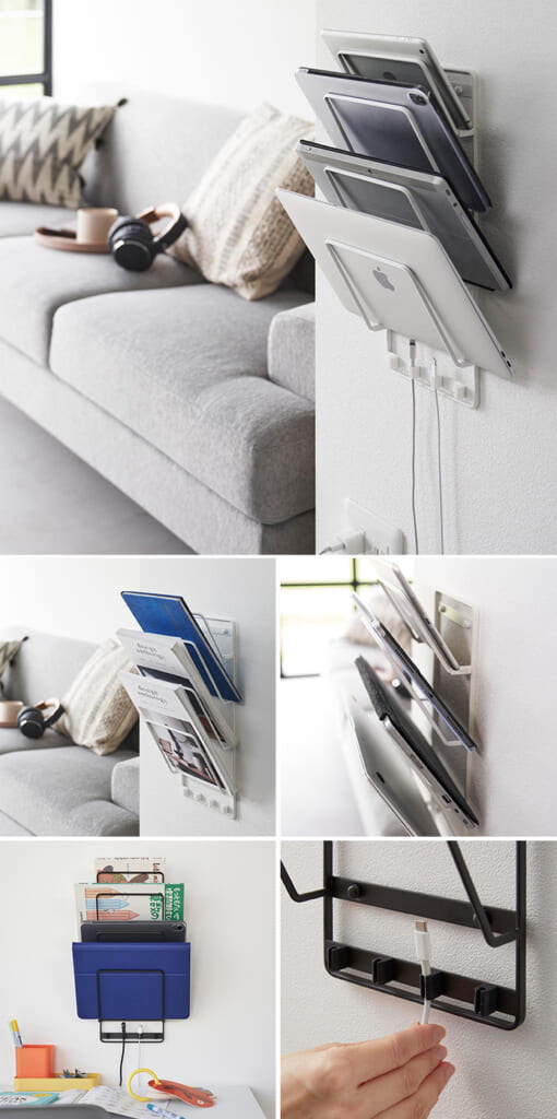 賃貸OK 暮らしに溶け込む“壁掛け”充電ステーションを自作