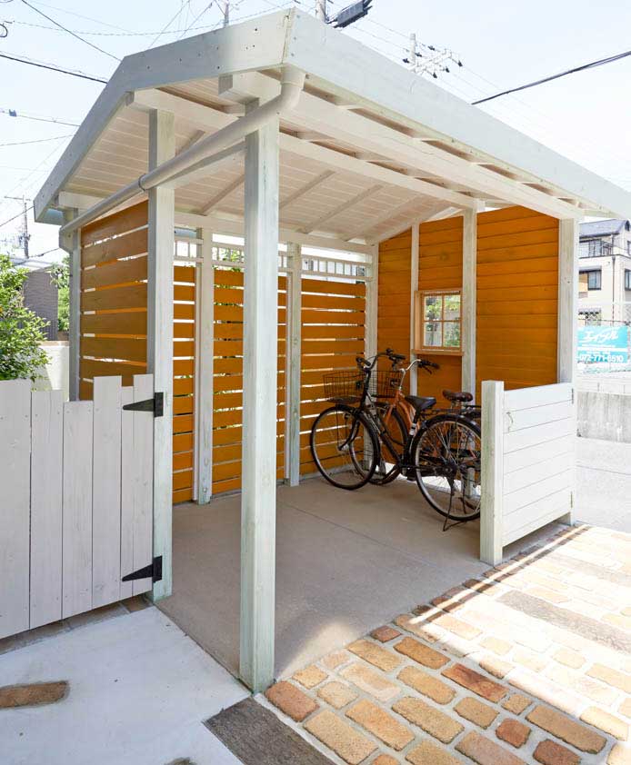 木組みで木製サイクルラック 1台サイクルスタンド 屋外 自転車 スタンド 駐輪 簡単 自転車