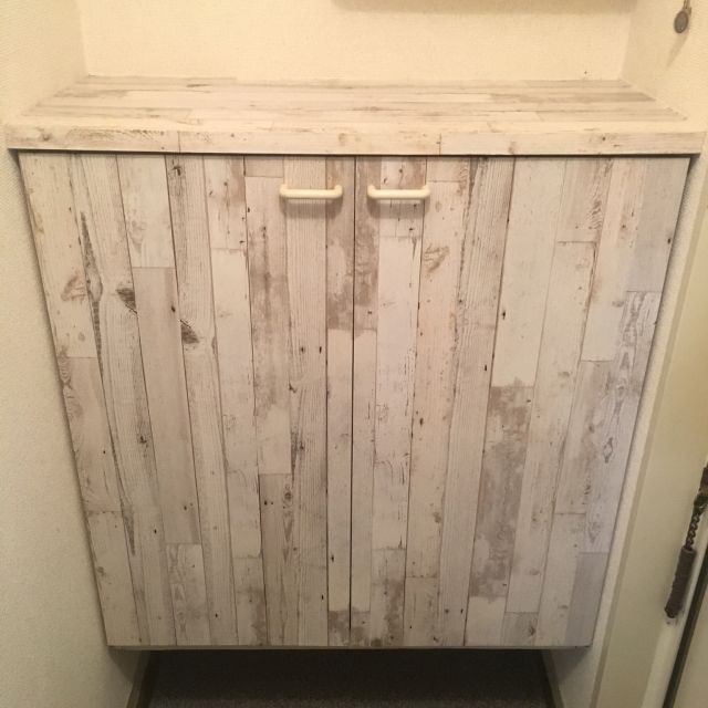 100均のリメイクシートで下駄箱をリメイクおうちデトックス