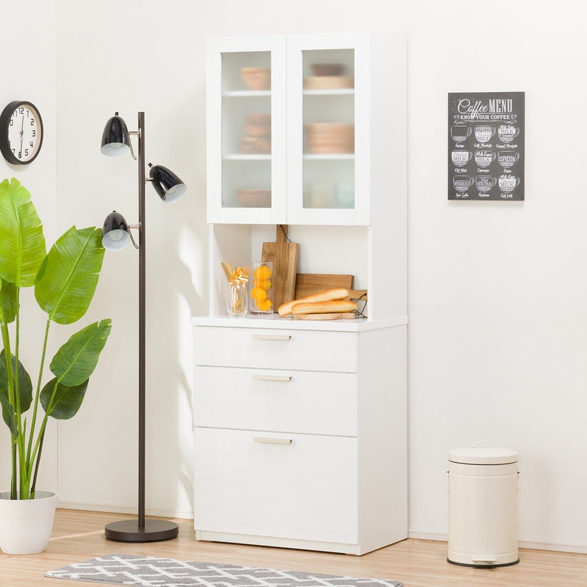 ニトリ リビングラック 木製 収納 飾り棚