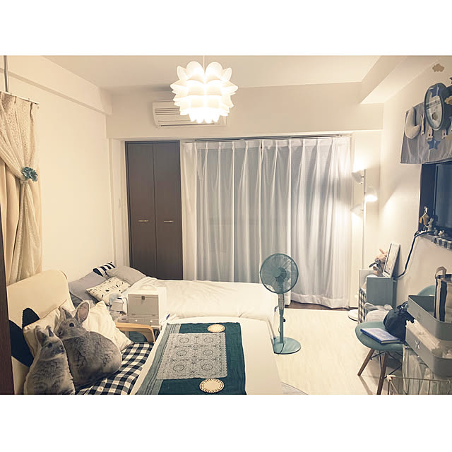 水色×グレーのおしゃれなインテリア・部屋・家具の実例RoomClip ルームクリップ