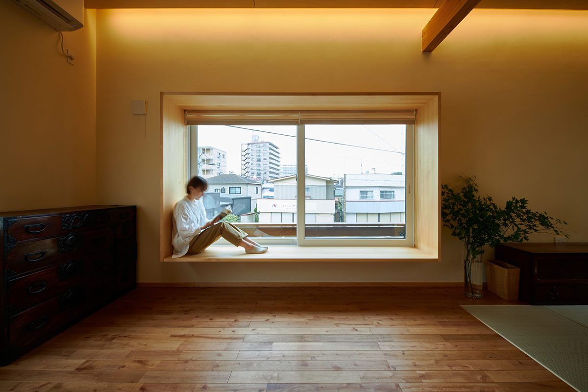 出窓ベンチの家タイコーアーキテクト大阪のSE構法とパッシブデザインの注文住宅