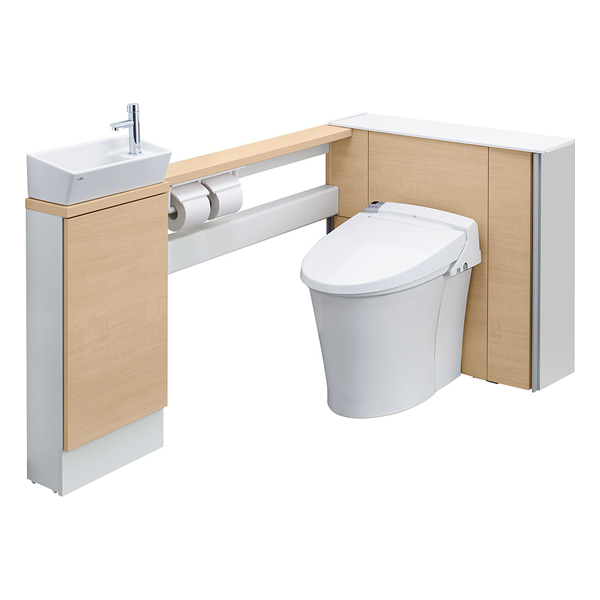 見た目すっきり、キャビネット付きトイレLIXIL INAX 『リフォレ』へリフォーム！札幌市戸建 ☆YouTube動画有浴室 お風呂 洗面水廻りのリフォーム札幌 キッチンワークス