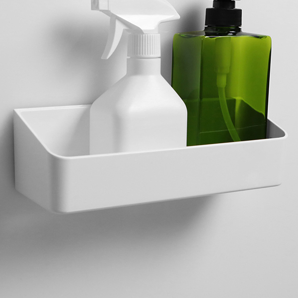 収納棚 洗面所ラック バスルーム 収納 ホルダー 吸盤 粘着式 浴室用ラック ホワイト約38.5×14×9cm 壁 棚 洗面所 : Uronストア -通販 - Yahoo!ショッピング