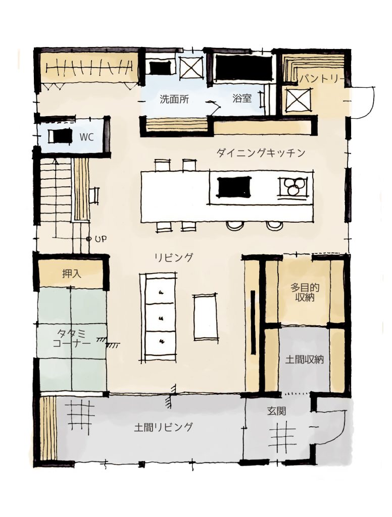 通り土間ある平屋株式会社ｓｕｎｏｍａの建築事例SuMiKa建築家・工務店との家づくりを無料でサポート