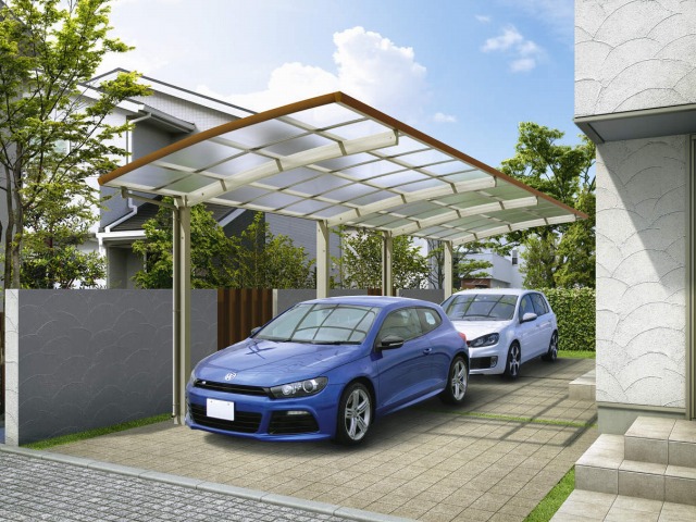 柱が邪魔にならないカーポートRyo Gardenエクステリアなら