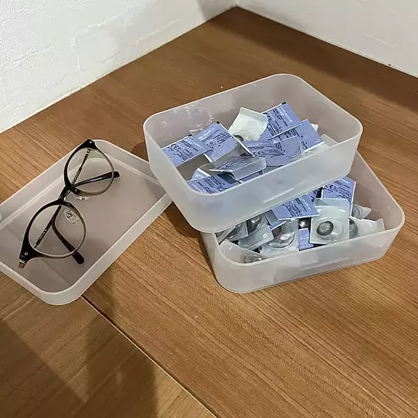 ダイソー の積み重ねボックスはとっても便利☆スマートで使いやすいサイズ感がgood！folk