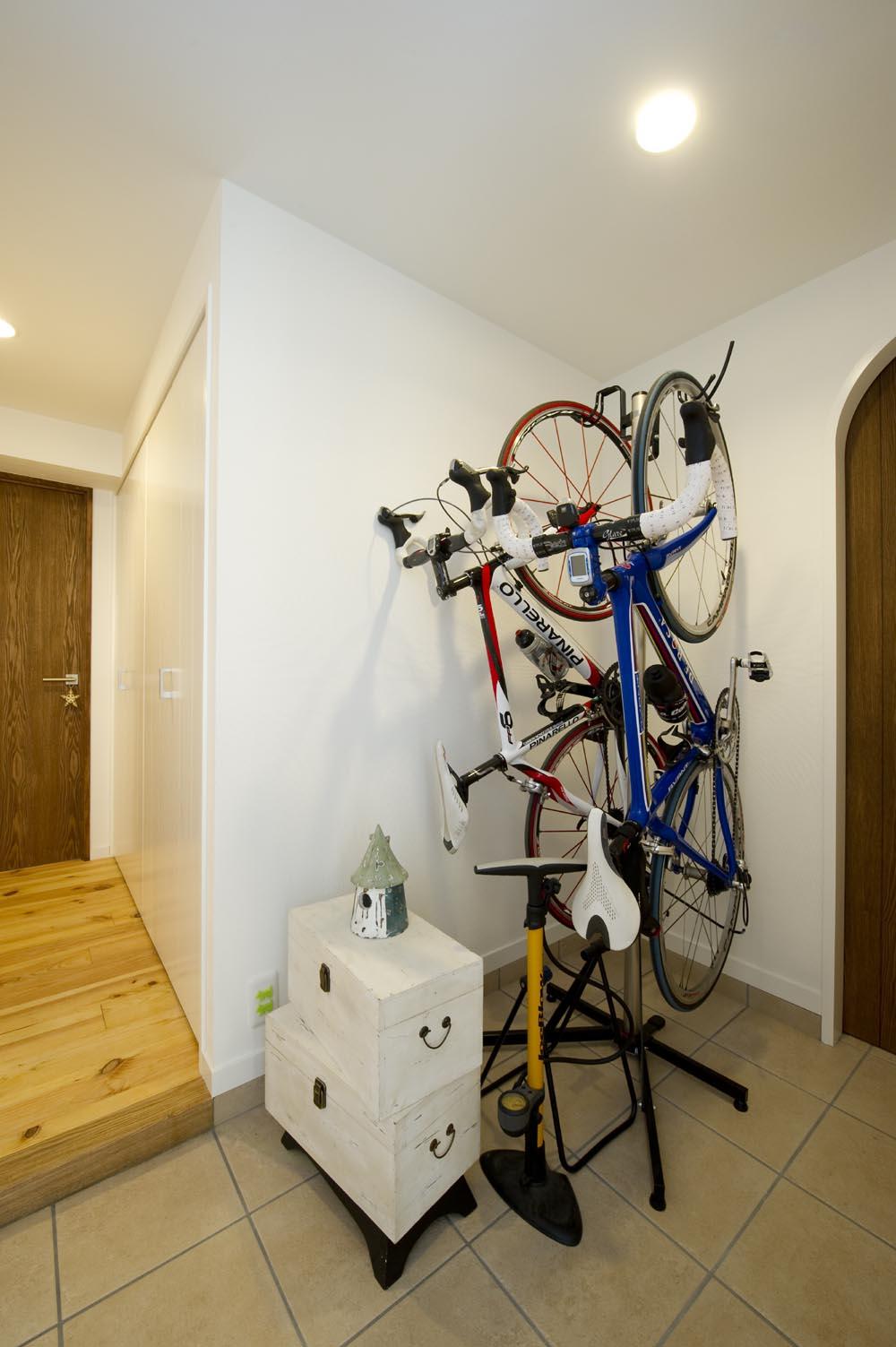 自転車が入る広い土間収納のある家の間取り図理想の間取り