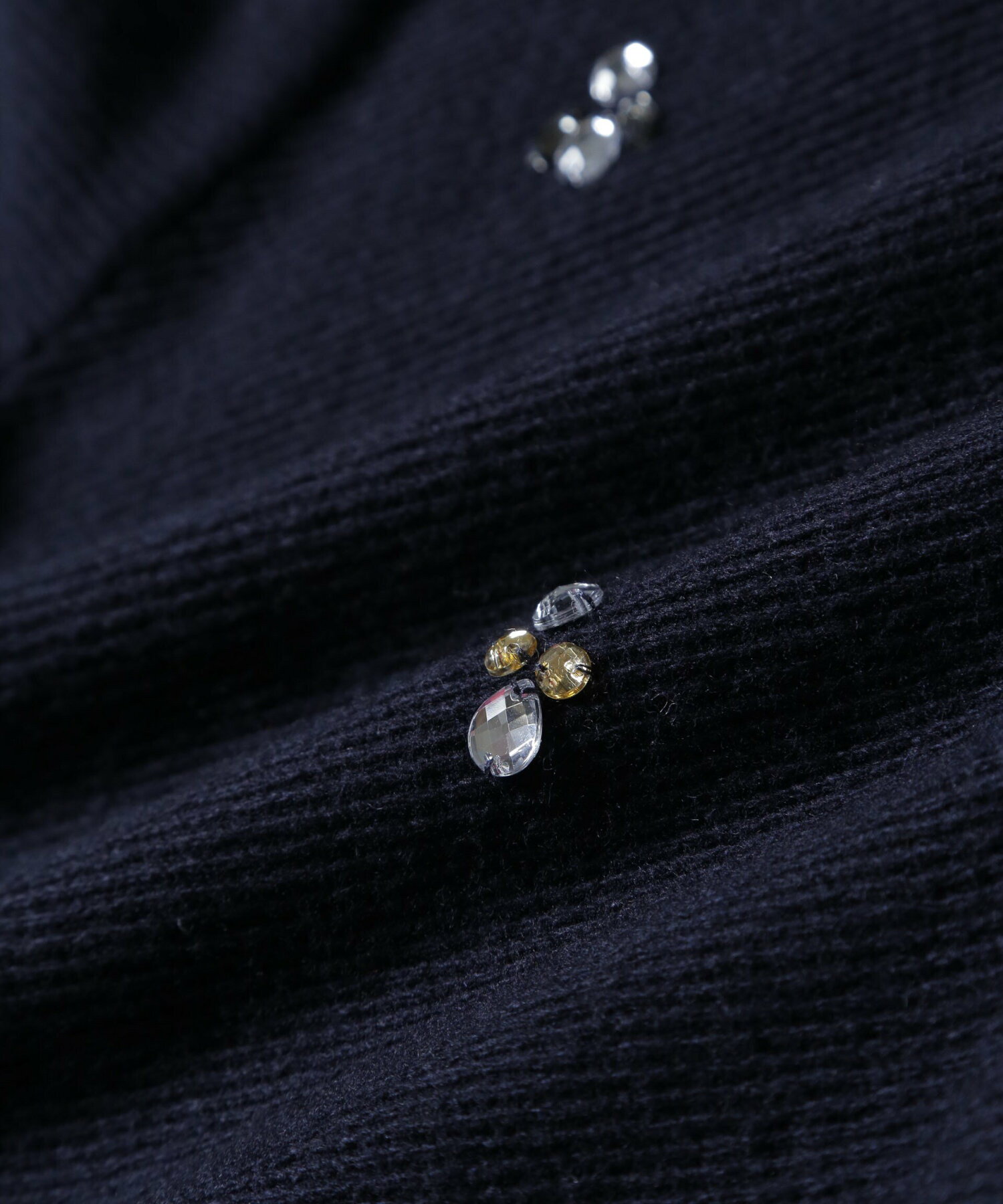 ビジュー 刺繍 ニット カーディガン