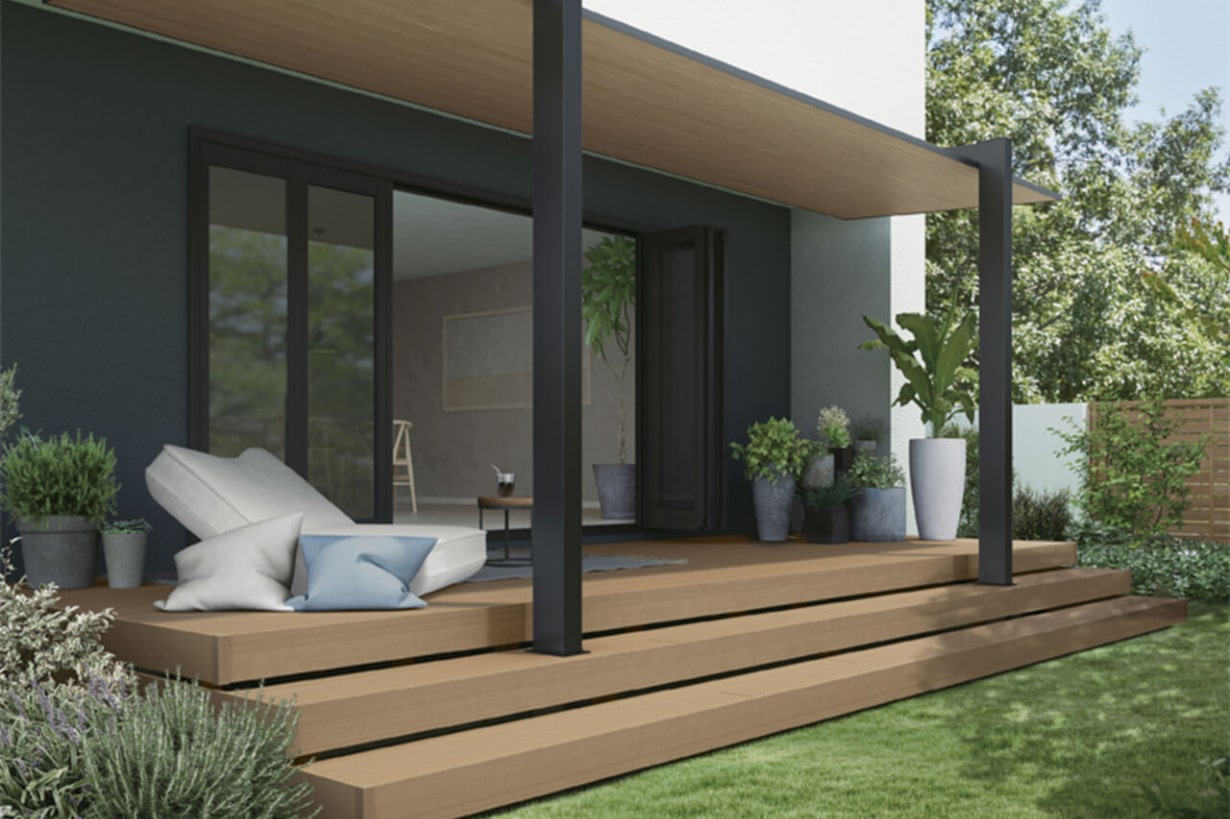 ウッドデッキの施工例一覧 土間コンクリートウッドデッキならエクスショップ