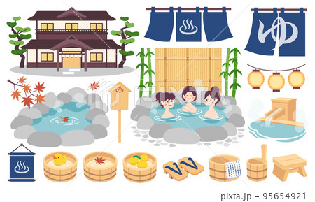 バスルームのインテリア デザインのかわいいベクトル イラスト: シャワー、お風呂、石鹸の泡、タオル ホルダーに掛かっています。ポスターまたは印刷用 デザイン。のイラスト素材・ベクター Image 84968551