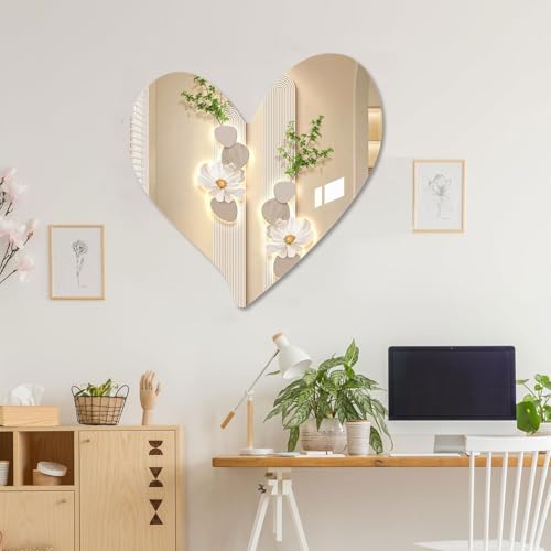 NIKOKIRA ウオールミラー もくふる 鏡 壁掛け おしゃれ ウォールミラー 丸い鏡 トイレ 鏡 壁掛け鏡 壁掛けミラー 丸 丸いミラー 丸鏡賃貸 もくふる L 35cm トイレ 洗面所 メイク鏡 北欧風 玄関 軽量 軽い 円形 木製 フレーム 木 無垢材 ブラウン