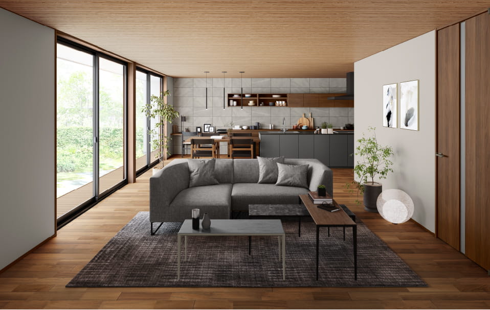 チーク床材とこだわりインテリアのある家 - ROKA architecture.大阪・奈良の注文住宅