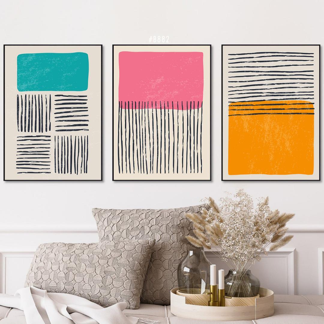 Amazon.co.jp: 抽象的なモダンなカラフルなポスターとプリント壁の写真家の装飾北欧キャンバス絵画リビングルームのインテリアDecorativos 40x50cmx3 フレームなし : ホーム＆キッチン
