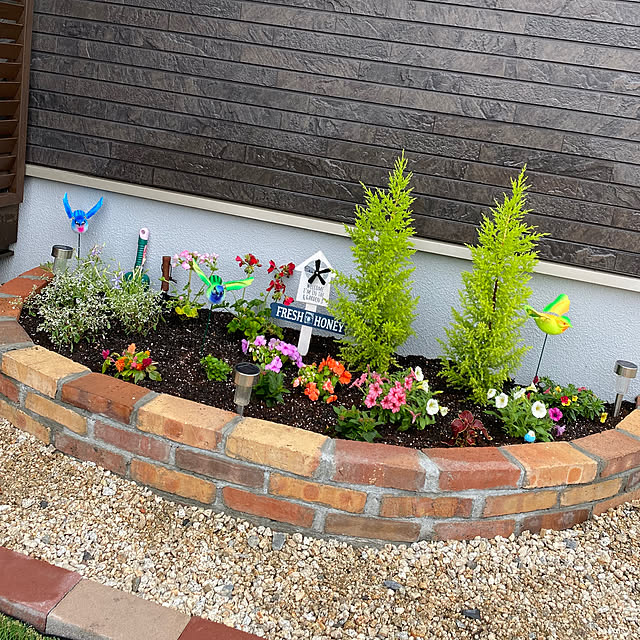 レンガ 花壇のおしゃれなインテリアコーディネート・レイアウトの実例RoomClip ルームクリップ