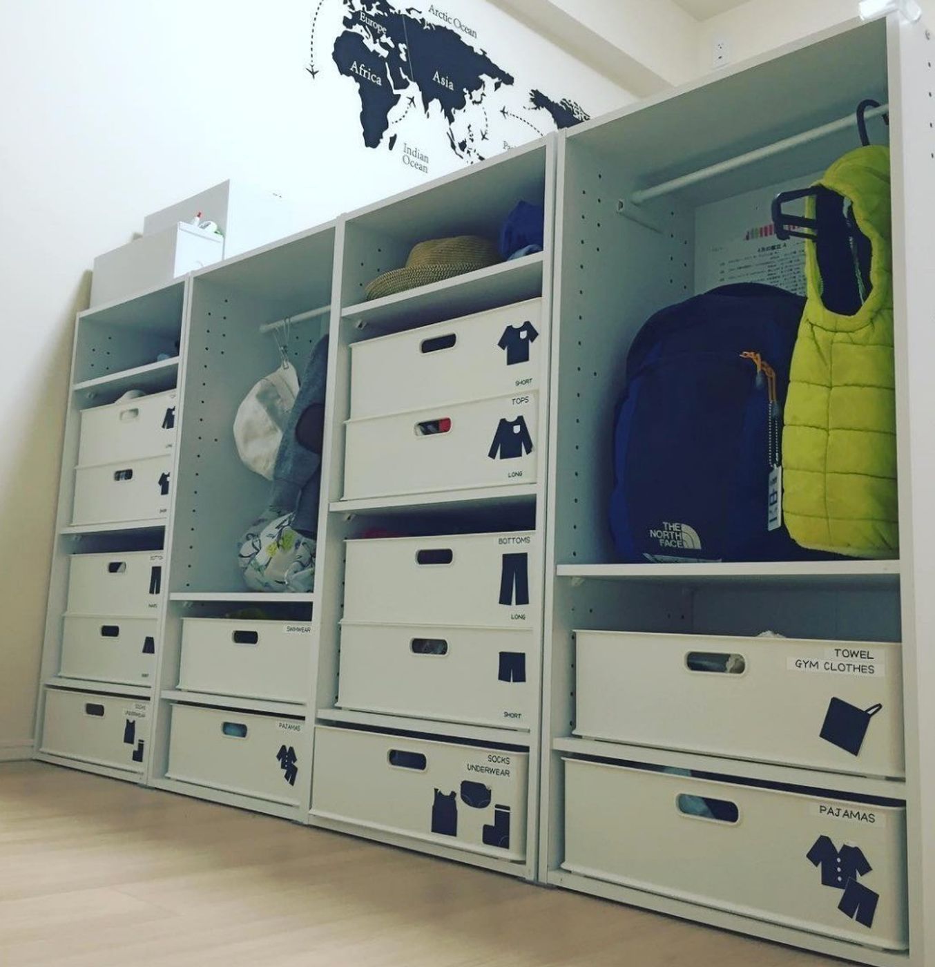 ベビークローゼット カラーボックス ベビー服収納