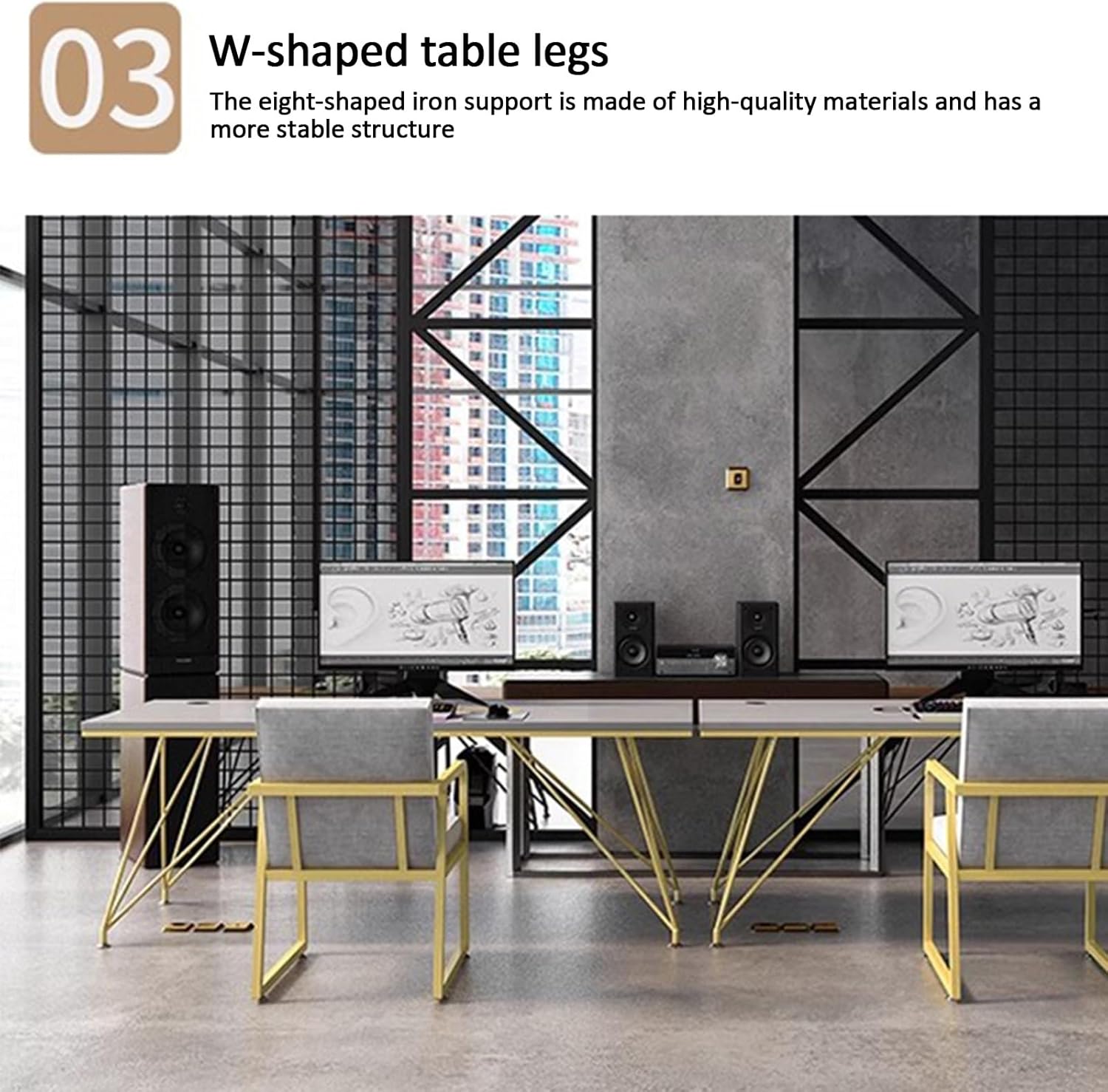 ステイン 学習机 事務机 パソコンデスク 作業机 インダストリアル