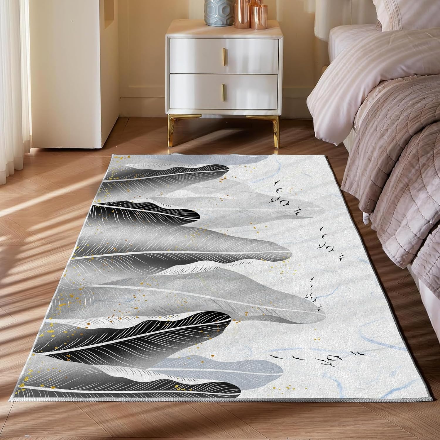 立体感のあるクッション リーフ ラグ 北欧風 かわいい リーフ柄 ラグ モダンリーフ 3D ホットカーペットカバー 床暖房ラグ カーペット 花模様抽象模様 ラグマット 滑り止め 洗える 折り畳み可能 : 七楽通販ショップ - 通販 - Yahoo!ショッピング