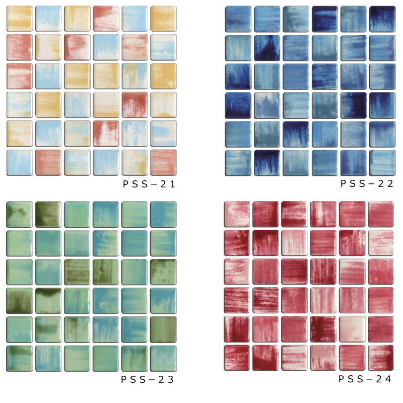 美濃焼タイル タイルクラフト用 10mmモザイクタイル カラフルミックス 6色袋詰めタイル 10CRAFT-10