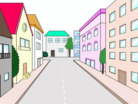 夜の住宅街イメージ CG 11019023819 の写真・イラスト素材アマナイメージズ