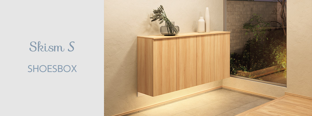 玄関収納 下駄箱 シューズボックス 靴収納 ウォールパネル 内装用 壁 リブ材 ウッドパネル MA-RIBPANEL-CASE11MARGINONLINE SHOP