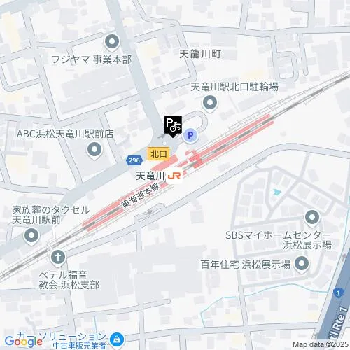 ＪＲ浜松駅から天竜川渡河、ＪＲ磐田駅まで