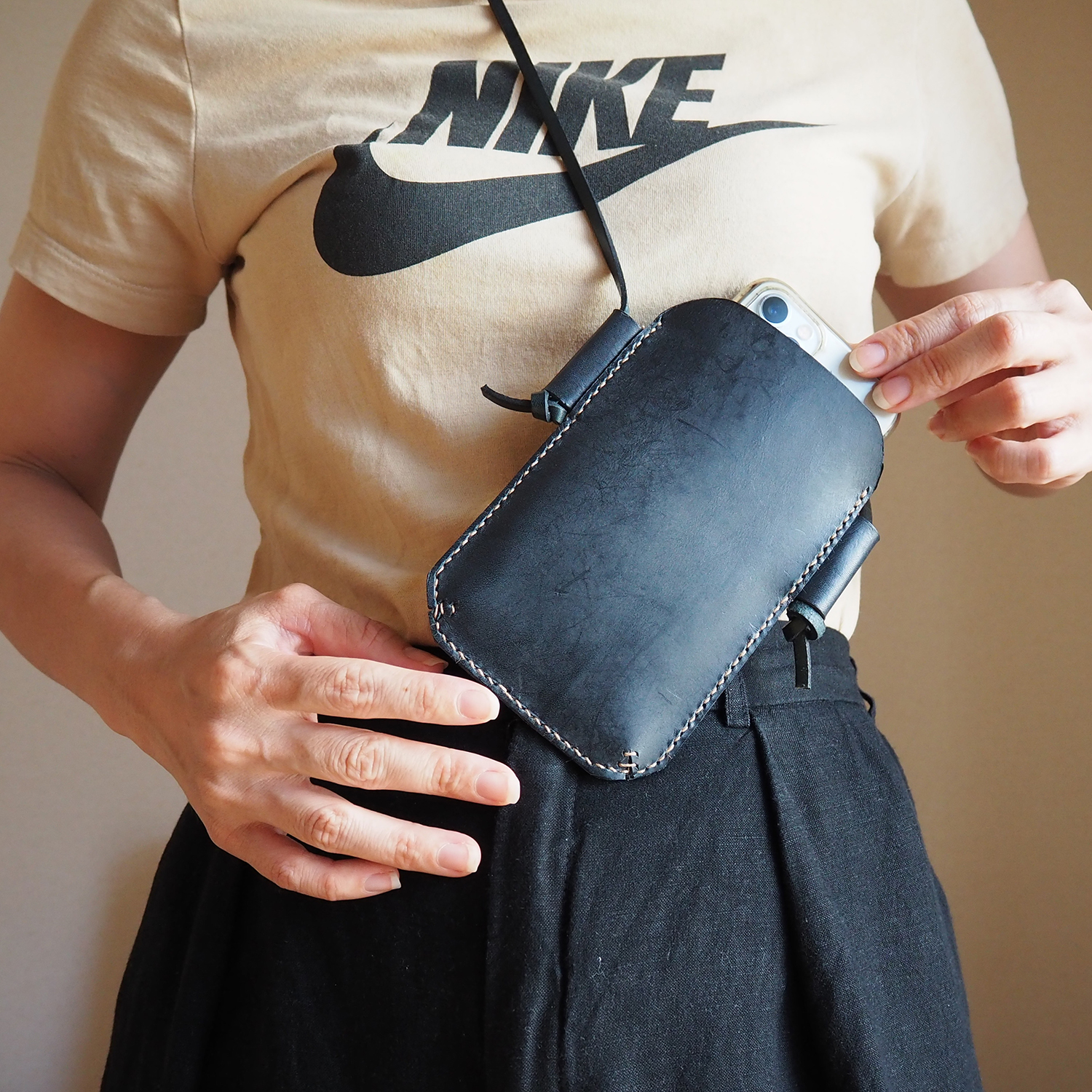 ハンドメイド・作り方 三角サコッシュミシンで作るDIYtriangular pyramid sacoche