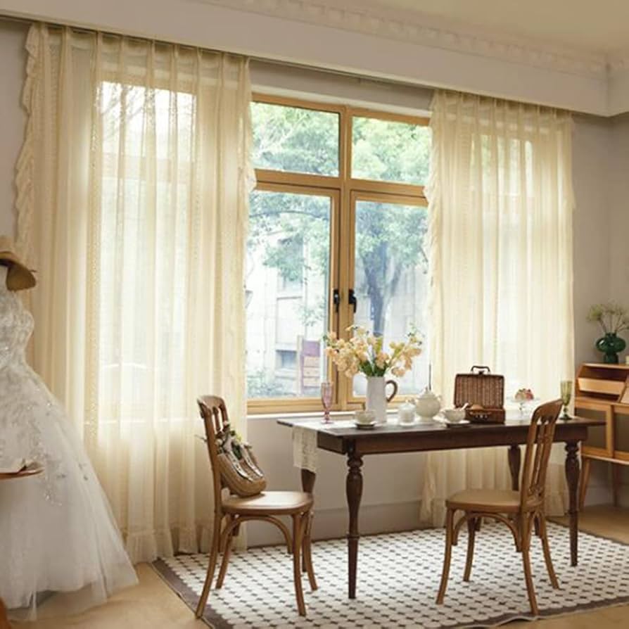 イギリス アンティーク レースカーテン