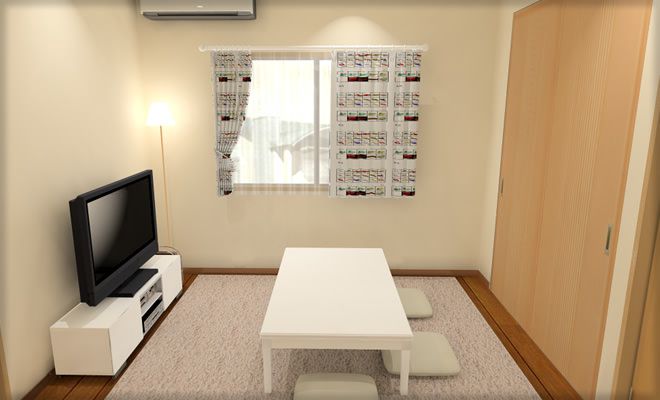 8畳リビングのレイアウト術！ ドアや窓で壁が埋まっているお部屋の配置のコツとは？ 家具・インテリア Re:CENO リセノ