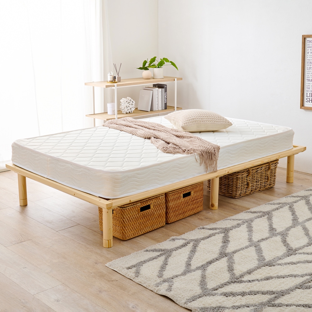 セミダブル 布団でも使える フロアベッド ローベッド シナモングレージュ4-10 種類1:シナモングレージュ ベストセラーモデルマットレス ホワイトベッド ロータイプ フロアベッド ローベッド セミダブルベッド ダブルベッド 連結 すのこ 天然木 ベッドフレーム ファミリー