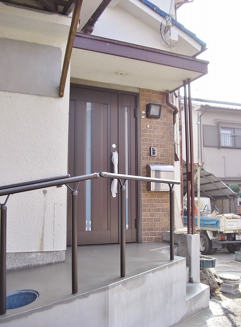 外階段に後付けでスロープ施工外構・エクステリア 遊庭風流徒然日記