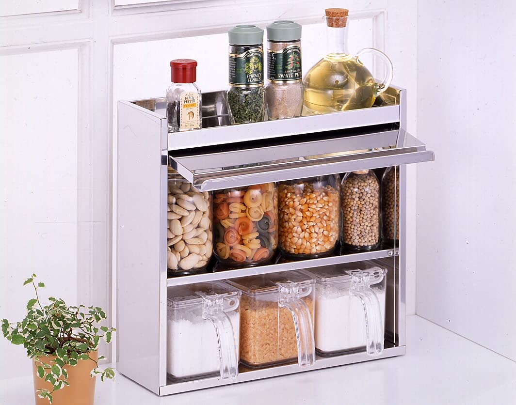 ステンレス 調味料ラック スパイス スリム 日本製 調味料 収納 川口工器 - メルカリ