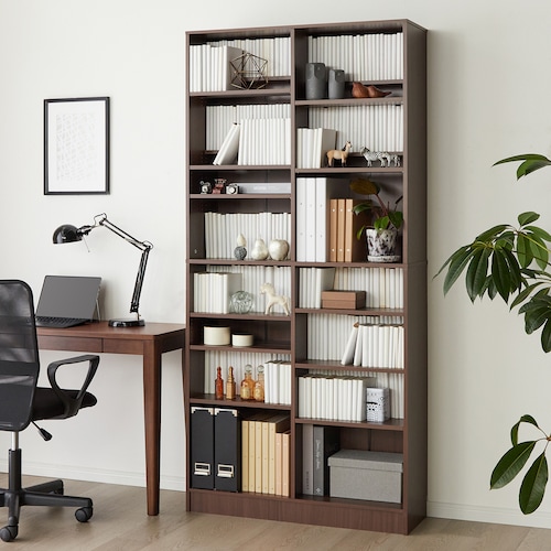 DJブースと壁面収納 – 壁一面の本棚 奥行350mm ロータイプShelf – マルゲリータお客様事例