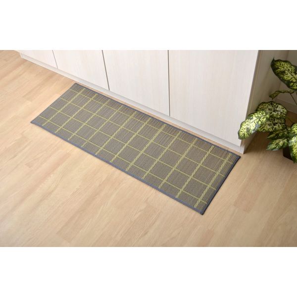 キッチンマット 120cm 拭ける シンプル オックスフォード ヘリンボーン キッチンマット 120 マット 台所 インテリア すべり止め 滑り止め敷物 PVC MVK-O4512 MVK-H4512 撥水 北欧 120cm 180cm 240cm ギフト プレゼント 景品 新生活 -Simple Style ギフトモール店