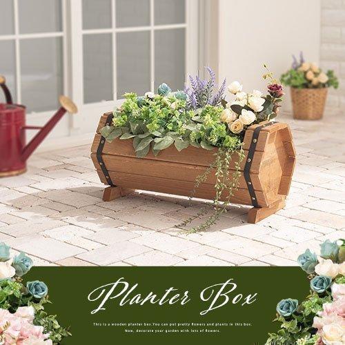 プランター 花壇 ガーデニング 鉢 寄せ植え かご おしゃれ 木製 屋外 室内 スリム 軽量 長方形 横長 樽 ボックス 50cm 園芸 菜園ベランダ 玄関 : インテリアのゲキカグ Yahoo!店 - 通販 - Yahoo!ショッピング