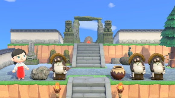 あつ森 ジブリみたいな田舎を作ろう！ハニワが顔出す森の神社 あつまれどうぶつの森 小さな神社の島クリエイト - あつ森 動画まとめ