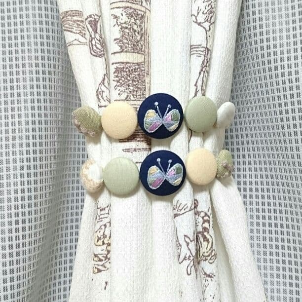 ミナペルホネン flower curtain ベルト 刺繍 フラワーカーテン